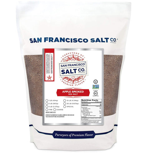 Applewood Smoked Sea Salt - 2 lb. Bag Fine Grain by San