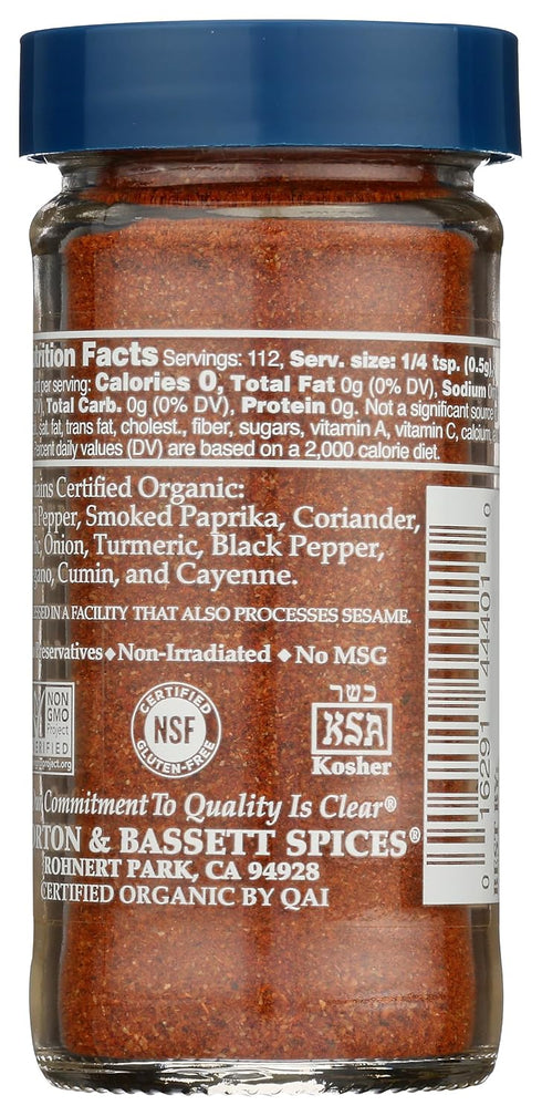 Bassett 2 oz Morton & Organic Adobo | Savory Latin Spice Blend for Meats & Rice | Gluten Free, Salt Free, Non-GMO | Jar