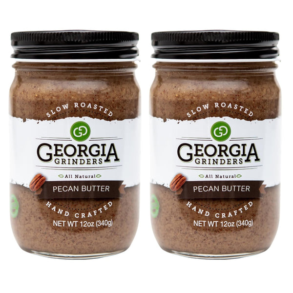 Georgia Grinders Pecan Butter Creamy Gourmet Spread, No Sugar Added, Gluten-Free, Non-GMO,