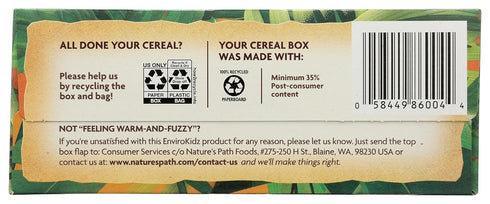 EnviroKidz 10.6 oz Peanut Butter Panda Puffs Organic Cereal