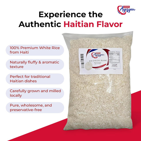 100% AYISYEN Riz Shelda - Diri Shelda- Rice Blancs- Directly from Haiti