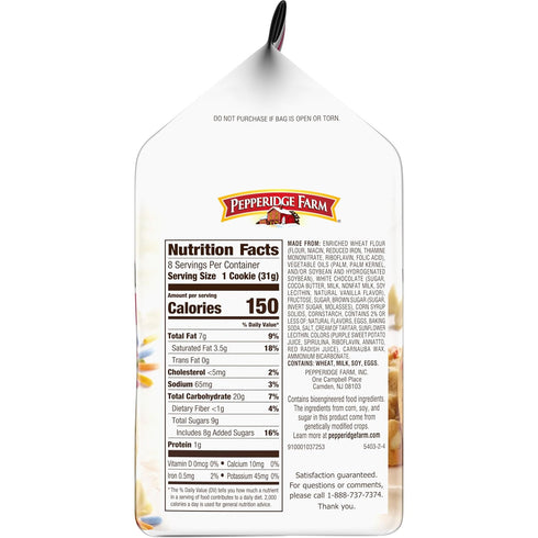 8 8.6 oz. Pepperidge Farm Charleston Birthday Cake Cookies, Soft Baked Cookies, Bag