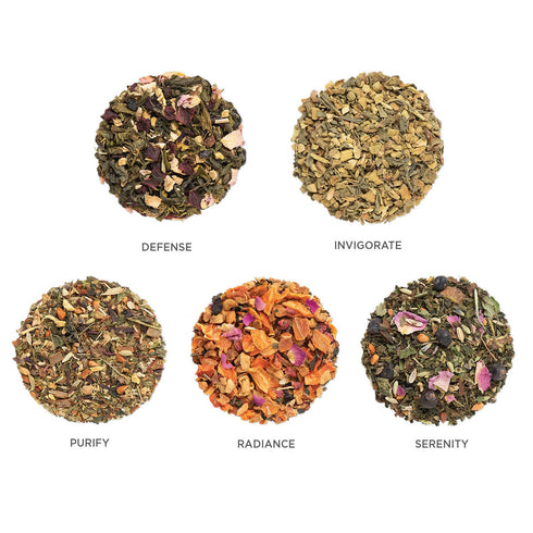 Tea Forte Wellness Tea Assortment, 15 Count Single Steeps Loose Leaf Premium Tea Gift Set Sampler
