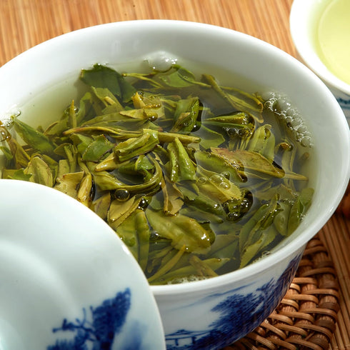 ChaWuWarmSun LongJing Green Tea - 3.5oz/100g, Chinese Dragon Well Loose Leaf