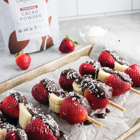 2-Pack 16 Oz, 1 lb Wildly Organic Fermented Cacao Powder Bags - Organic, Non-Alkalized, High in Antioxidants, Raw