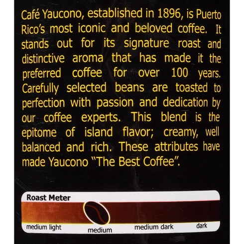 2 (Pack 1) Yaucono Whole Bean Coffee in Bag, Medium Roast, Fresh From Puerto Rico, Pound