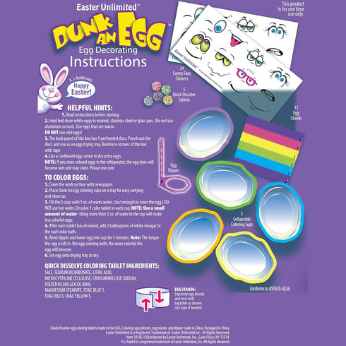 Easter Unlimited Dunk An Egg Coloring Kit