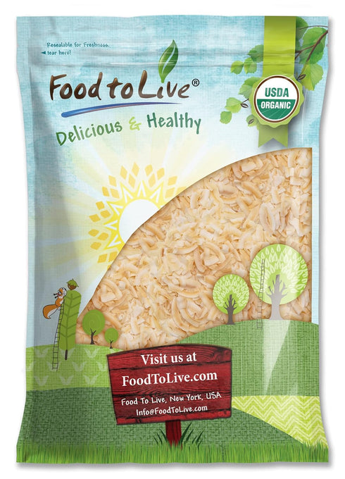 Food to Live Organic Toasted Coconut Chips, 2.5 Pounds - Non-GMO, Desiccated