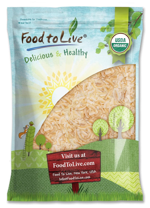 Food to Live Organic Toasted Coconut Chips, 2.5 Pounds - Non-GMO, Desiccated