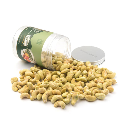 (8.8 Oz 2 Wasabi Cashews and Honey Cashews Bundle - TopFood Premium Roasted Cashews Whole, Vegan, Healthy Snack