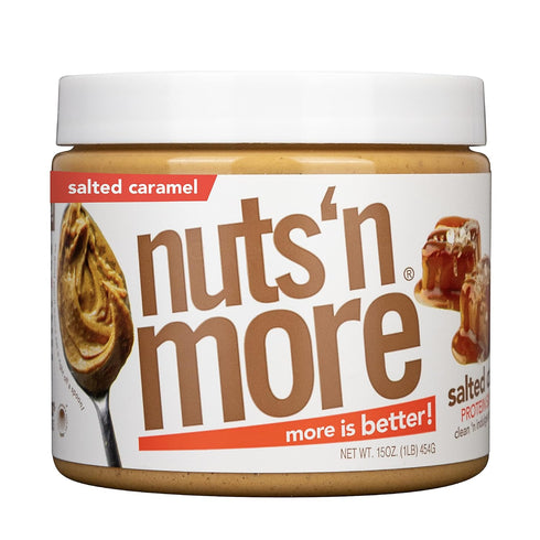 Nuts N More Salted Caramel Peanut Butter Spread - High Protein, Low