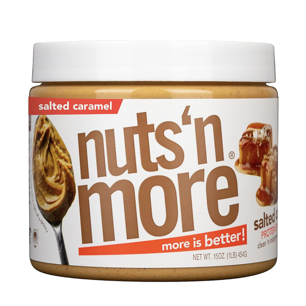 Nuts N More Salted Caramel Peanut Butter Spread - High Protein, Low