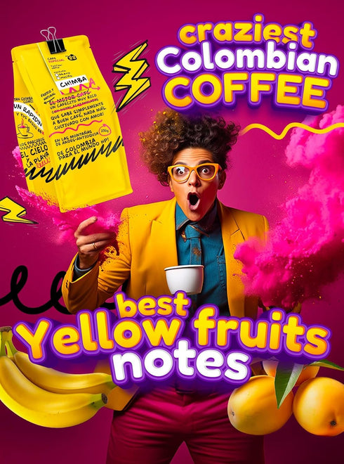 2 Pack 454g MERA CH!MBA Colombian Coffee: Specialty Grade Whole Bean Medium Roast Arabica Coffee, Smooth, No Bitter