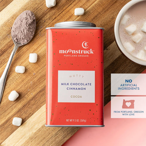 9.5oz (Pack 1) Moonstruck Chocolate Cinnamon and Almond Milk Chocolate Hot Cocoa Mix