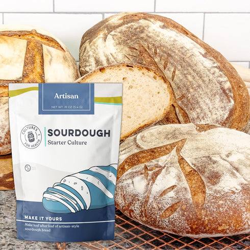 Artisan Sourdough Starter Culture | Dehydrated Starter for Bread Baking | Unbleached Rye Flour | Perfect for Beginners