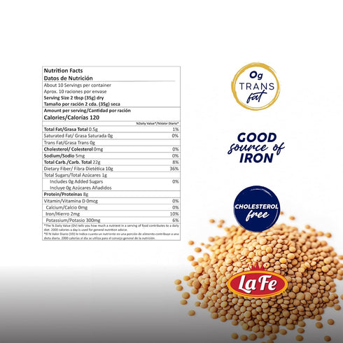 12 oz. (2 Pack) (2 Pack)) La Fe Dry Bagged Beans (Lentils