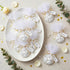 80 Set Kathfly Wedding Almond Candy Favors DIY for Guests Include Pearl Rings, Pearls, Card, String Glue Tulle Bag
