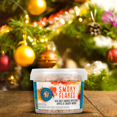 1.8 oz (Pack 2) Cornish Sea Salt Smoky Flakes | Cooking & Hydration | Hand-Harvested in Celtic Waters | Resealable Tub