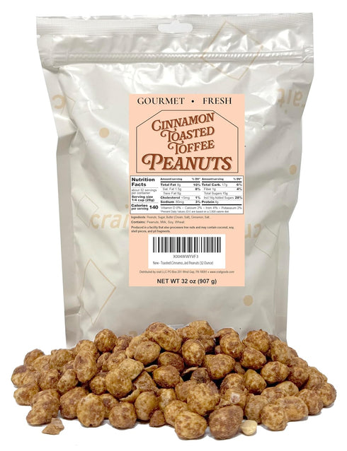 Cinnamon Toasted Butter Toffee Peanuts, Cinnamon Coated Butter Toffee Peanuts, Sweet and