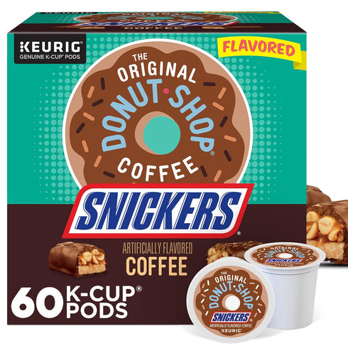 The Original Donut Shop Snickers Coffee, Keurig Single Serve K-Cup Pods, Flavored