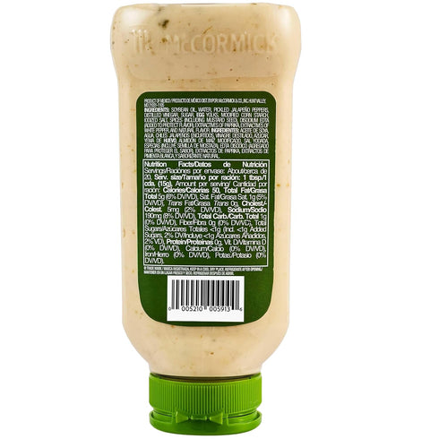 10.3 oz (Pack 2) McCormick Jalapeo Mayonnaise Dressing, fl