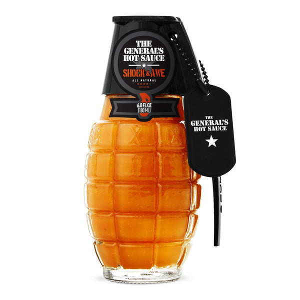 The General's Hot Sauce Shock & Awe - Habanero Peppers, 4/5 Heat