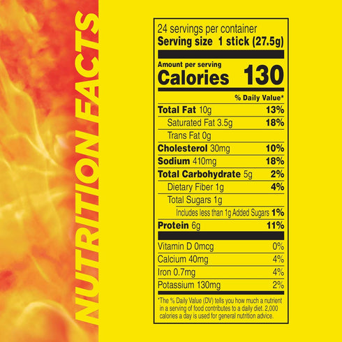 6g 0.97 oz. (24 Count) Slim Jim Giant Smoked Meat Sticks, Hot AF Flavor, Protein Per Stick