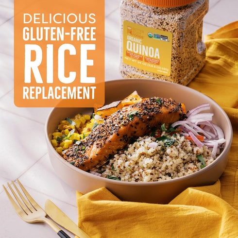 24 BetterBody Foods Organic Quinoa, Vegan, Gluten Free, Low Glycemic Rice Replacement, ounce