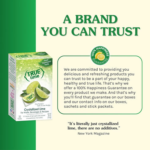 100ct (Pack 1) 0 Packets Packets True Lime of - Water Enhancer - Bulk Dispenser - Calorie Drink Mix For Water - Sugar