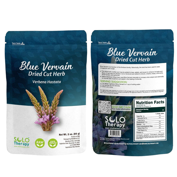 Blue Vervain Herb Cut and Sifted - Resealable Bag - 56 grams