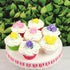 Set, 24 Count Global Sugar Art Edible Royal Icing Pink, Lavender and Yellow Rose Two sizes, for Cake and Cupcake