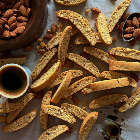 3g 2g 2 Pack Toasted Almond Biscottini Keto Friendly | Net Carbs & Sugar |High Protein, Authentic Italian Style, Low