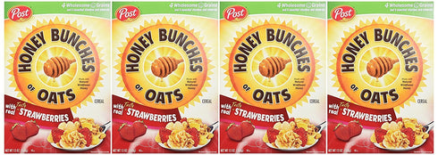 13-Ounce (Pack 4) Honey Bunches of Oats with Real Strawberries, Boxes