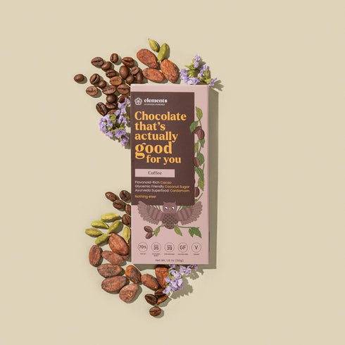 50g (Pack 2) Elements Truffles Filter Coffee Flavoured Dark Chocolate Bar| Ayurvedic, Vegan & Gluten Free | No Refined