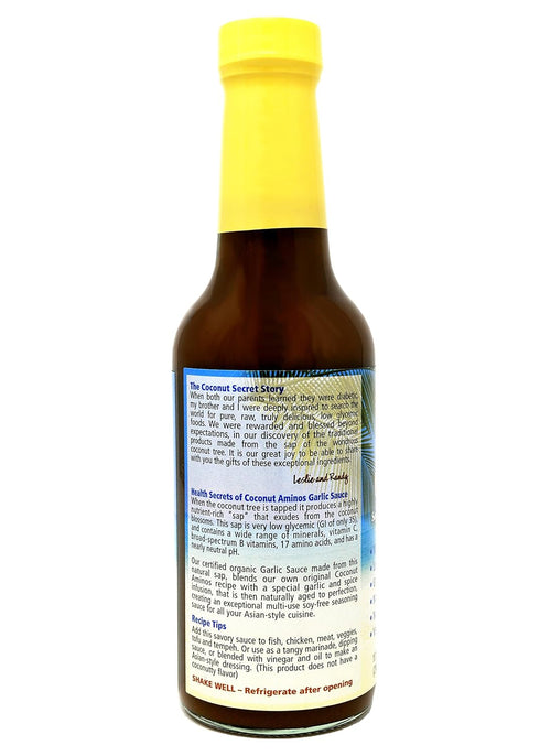 Coconut Secret Coconut Aminos Garlic Sauce (2 Pack) - 10 fl oz