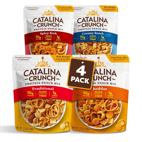 Catalina Crunch Protein Snack Mix with Cheese Crisps | 10g Protein, 1g