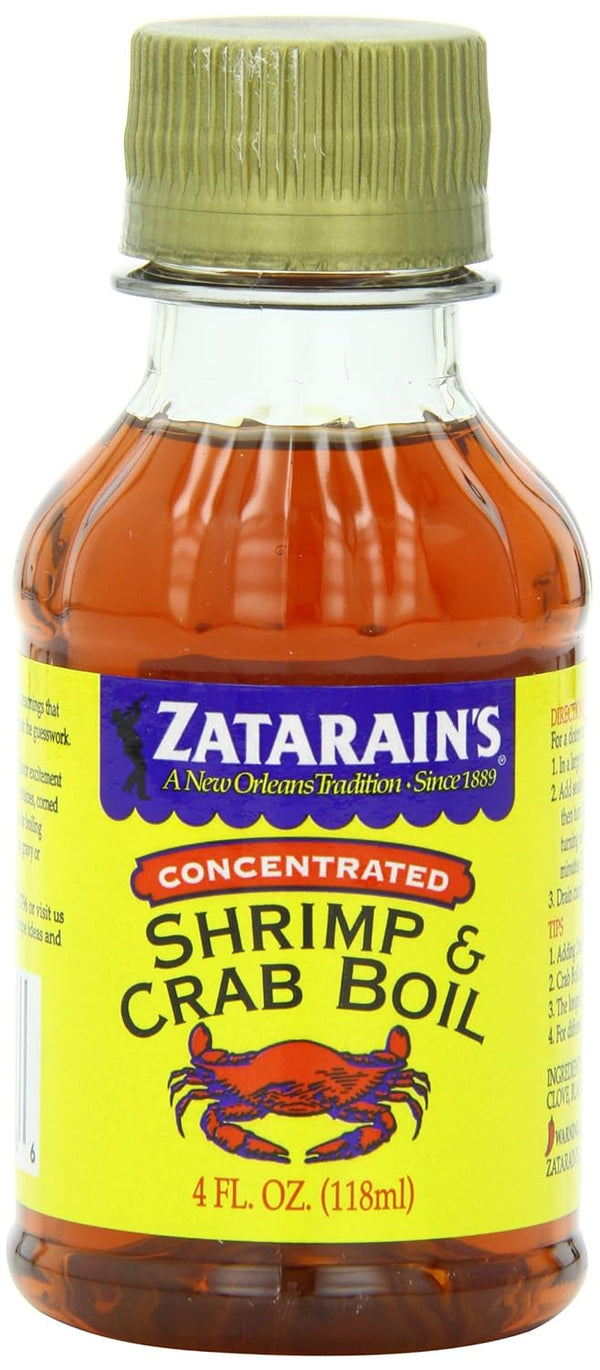 Zatarain's Concentrated Shrimp & Crab Boil, 4 fl oz (Pack of 6)