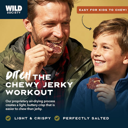 95g 2 (5oz) Wild Society - Caveman Eats - Grass Fed Ribeye Steak Slices - Protein - Only Steak & Salt - Ingredients