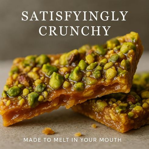 (7 Oz) ANDY ANAND CHOCOLATIER Gluten Free Pistachio Brittle - Made in Italy Roasted Nutty Croccante, Simply Delicious