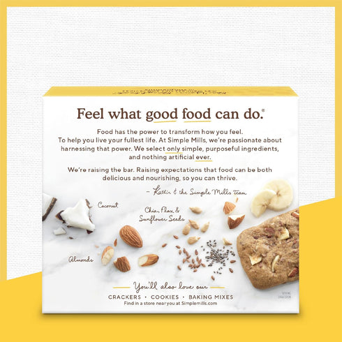 5.99 OZ Simple Mills Nutty Banana Bread Soft Baked Almond Flour Bars