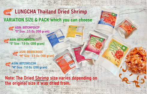 Dried Shrimps with Salt for Asian Cuisine, Fresh Seafood Flavor or Snack, Sun Dried (200)