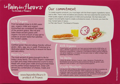 Le Pain des Fleurs Crispbread, Ancient Grain, 4.4 Ounce
