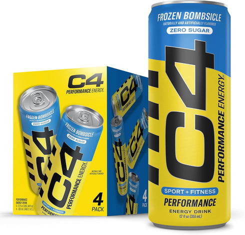 C4 Performance Energy Carbonated 12oz 4pk Frozen Bomb