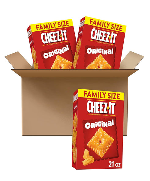 Cheez-It Cheese Crackers, Baked Snack Crackers, Bulk Pantry Staples, Original, 63oz Case