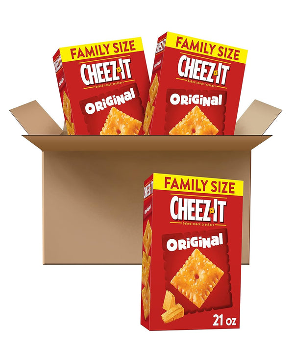 Cheez-It Cheese Crackers, Baked Snack Crackers, Bulk Pantry Staples, Original, 63oz Case