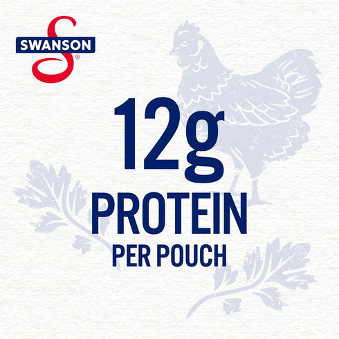 2.6 oz (12 Pack) Swanson Hickory Smoked BBQ White Chunk Fully Cooked Chicken, Pouch