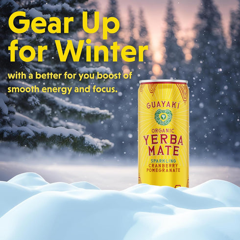 115mg 12oz (Pack 12) (Packaging Yerba Madre Organic Sparkling Yerba Mate, Cranberry Pom, Natural Plant Based Caffeine