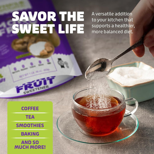 1lb 1:1 16 oz Whole Nature Monk Fruit Sweetener Baking Sugar Substitute Made in the USA Granulated Blend
