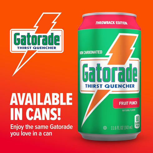 3-Flavor 12 Oz (Pack 18) Gatorade Thirst Quencher, Variety, Fl Cans