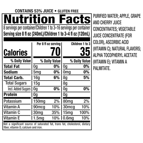 Immunity 64-Ounce (Pack 8) Mott's Motts for Tots Fruit Punch, Support, Bottles